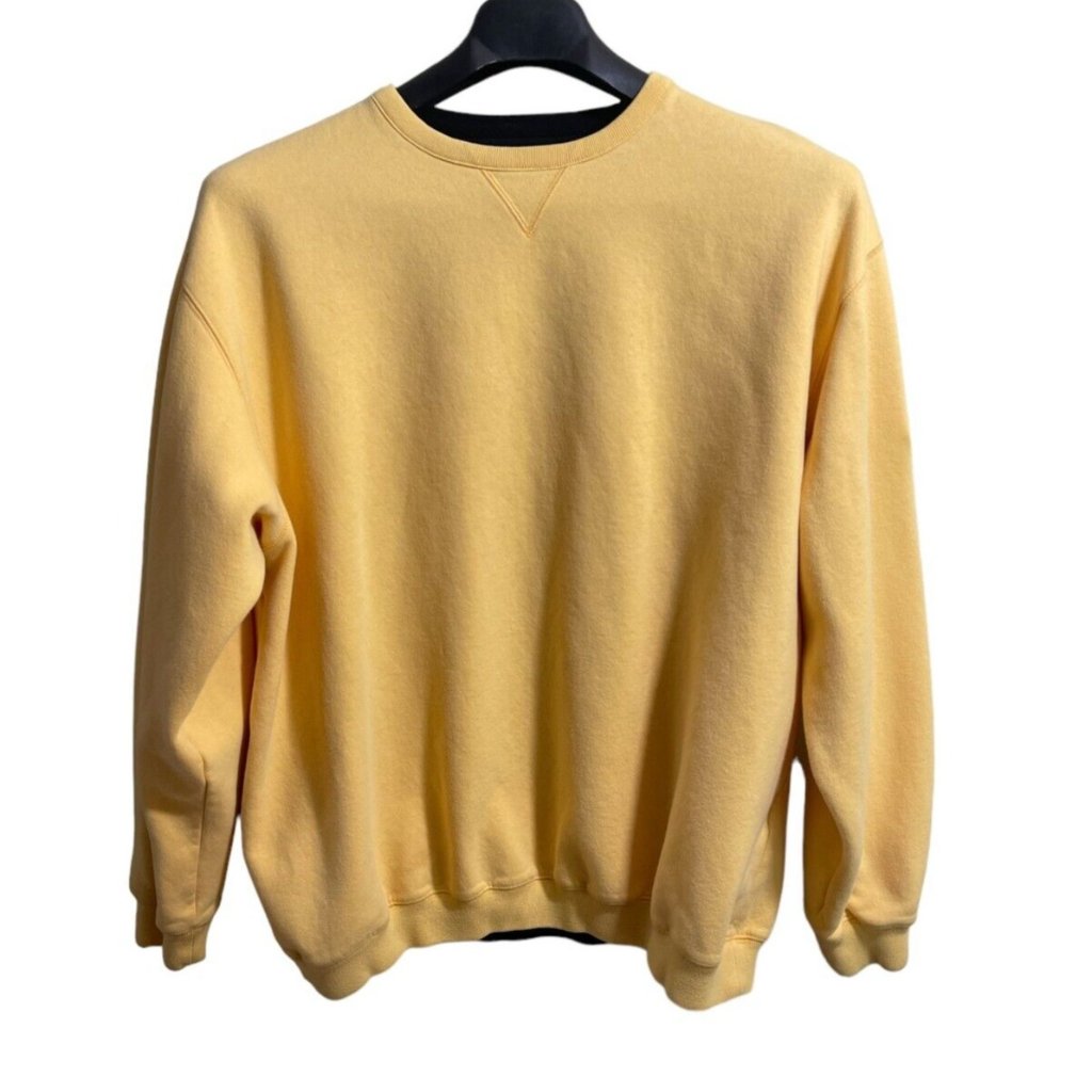Callaway Men's Sweatshirt Crewneck Yellow Golf Pullover Cotton Xl